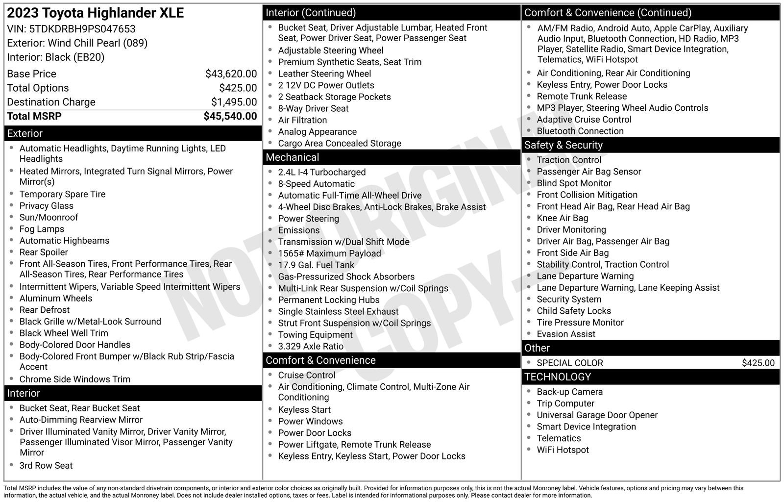 Used 2023 Toyota Highlander XLE image 10