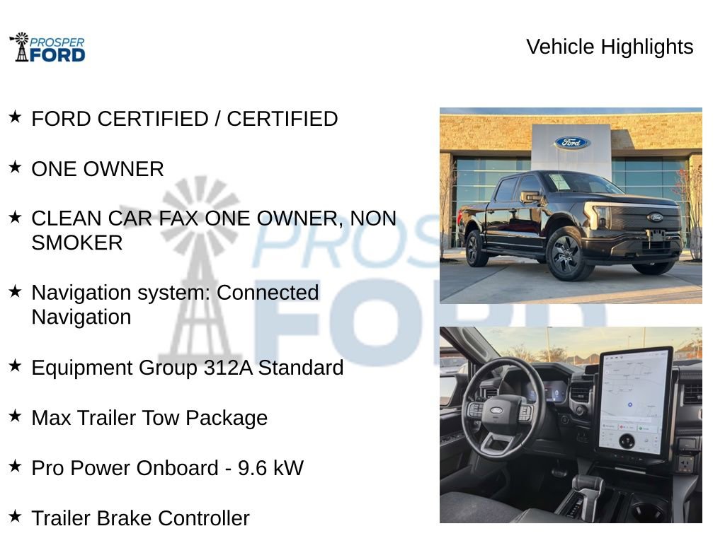 Used 2024 Ford F150 Lightning Flash w/ Max Trailer Tow Package image 5