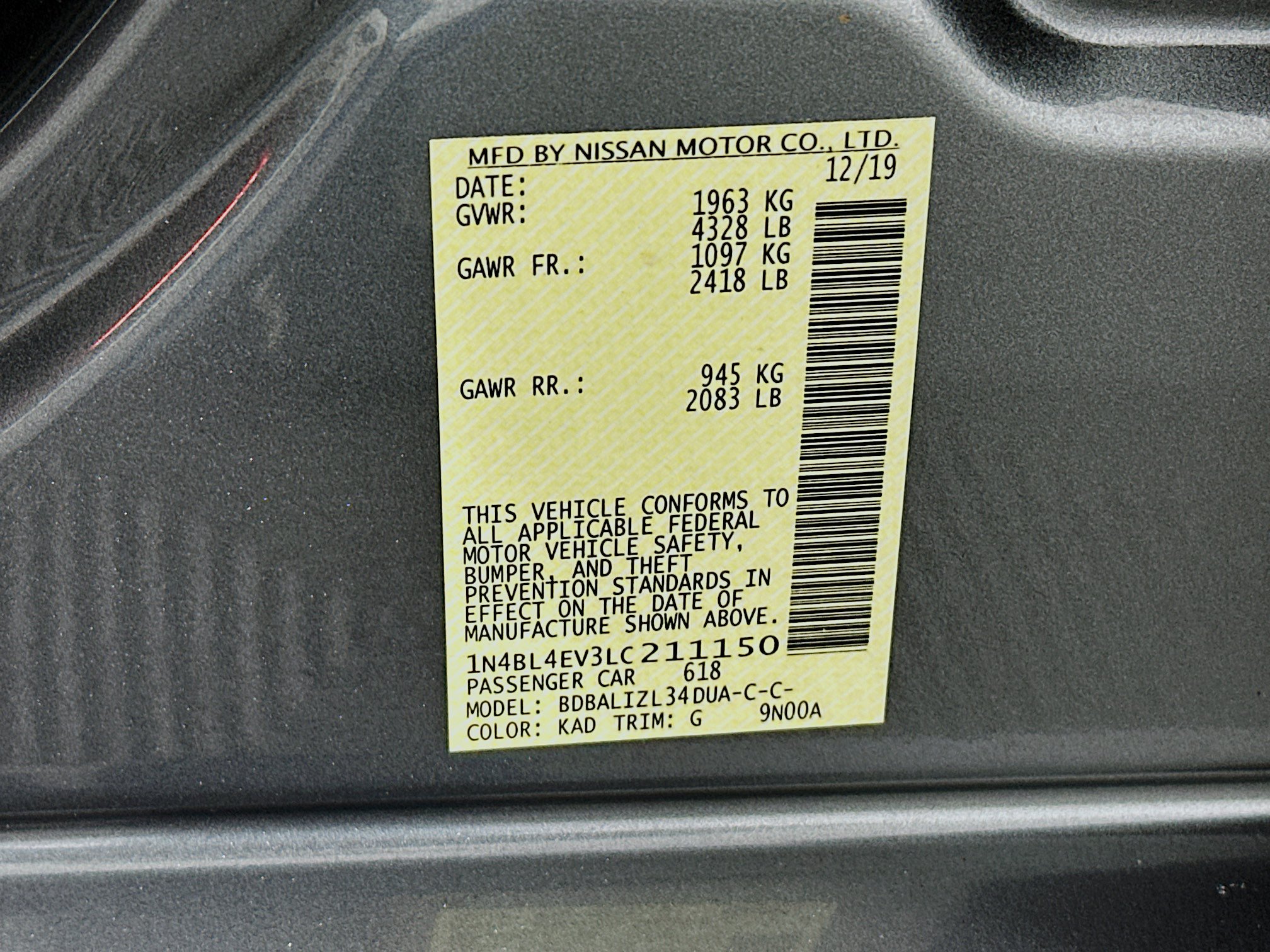Used 2020 Nissan Altima 2.5 SL FWD image 12
