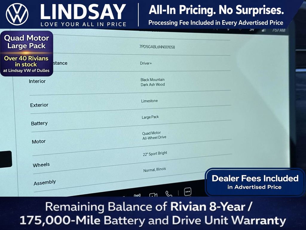 Used 2022 Rivian R1S Launch Edition AWD/4WD image 20