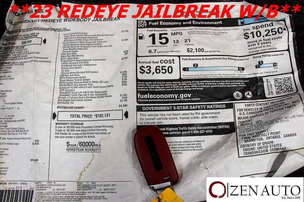 Used 2023 Dodge Challenger SRT Hellcat Redeye image 14