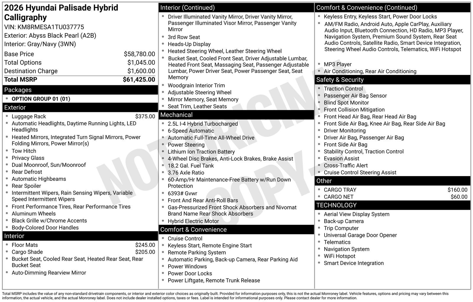 New 2026 Hyundai Palisade Calligraphy AWD/4WD image 20
