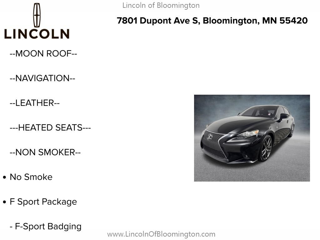 Used 2014 Lexus IS 350 AWD w/ F Sport Package image 5