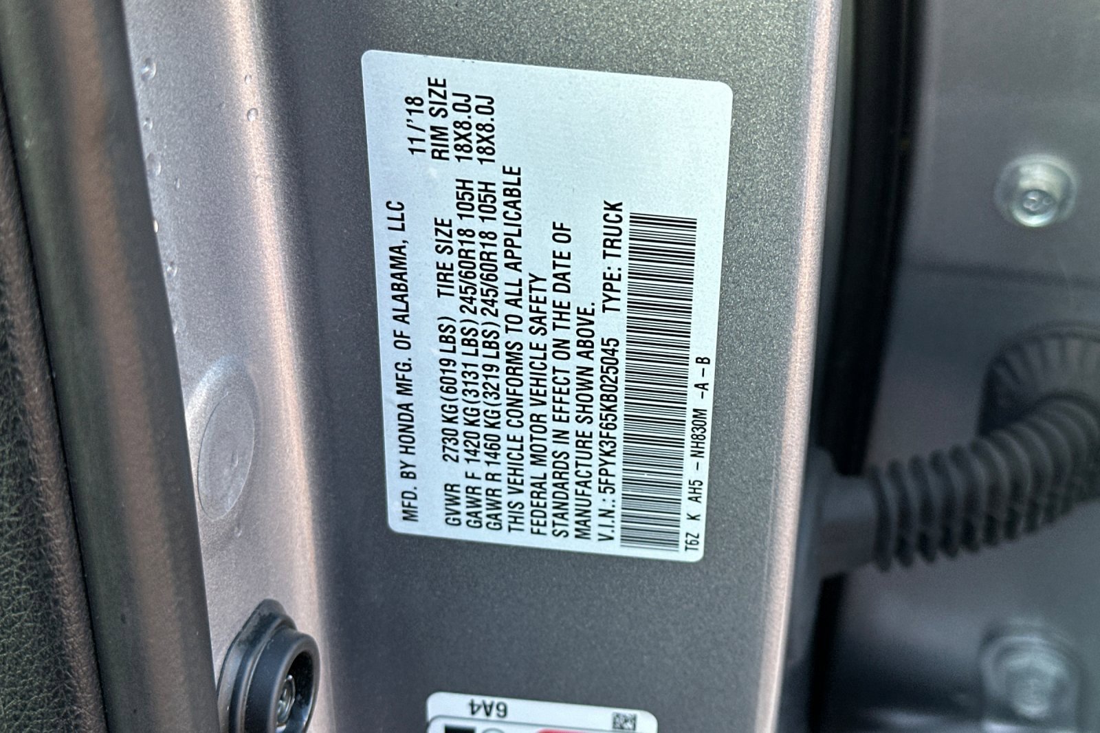 Used 2019 Honda Ridgeline RTL-T image 34