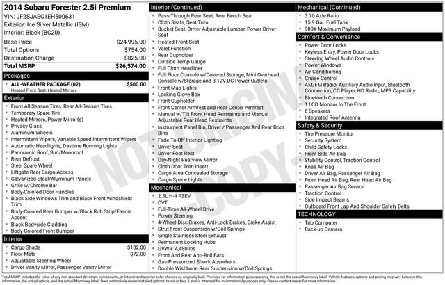 Used 2014 Subaru Forester 2.5i Premium w/ All-Weather Package image 32