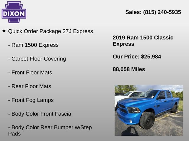 Used 2019 RAM 1500 Express w/ Hydro Blue Sport Package AWD/4WD image 4