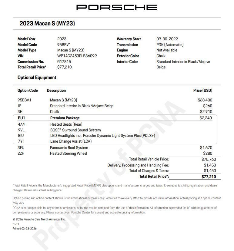 Certified 2023 Porsche Macan S w/ Premium Package AWD/4WD image 6