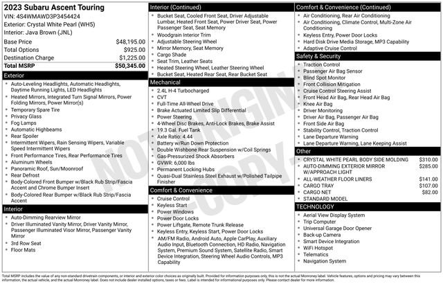 Certified 2023 Subaru Ascent Touring image 22