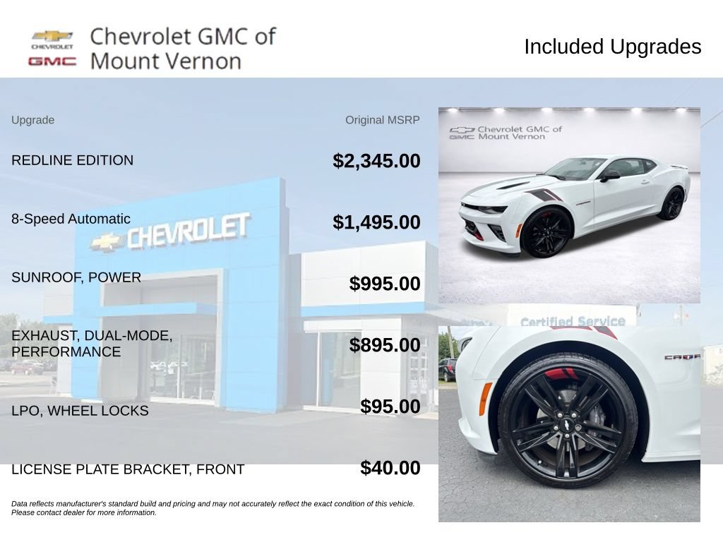 Used 2018 Chevrolet Camaro SS w/ Redline Edition RWD image 6