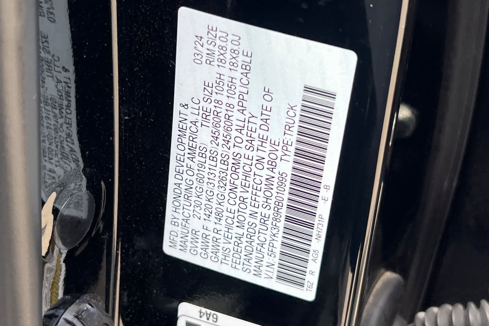 Used 2024 Honda Ridgeline Black Edition image 34