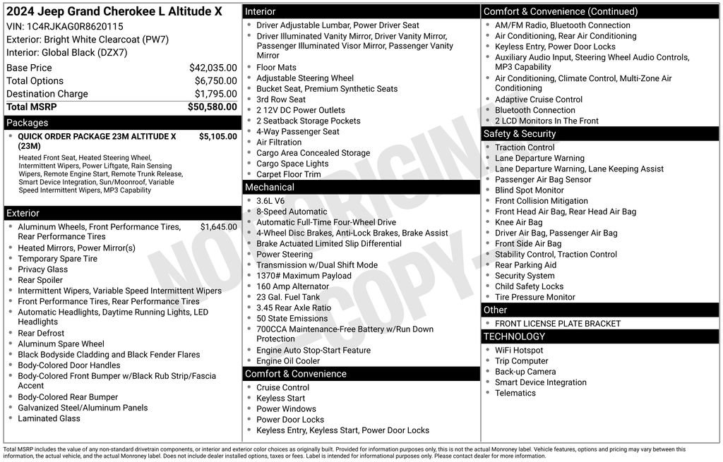 Used 2024 Jeep Grand Cherokee L Altitude image 3