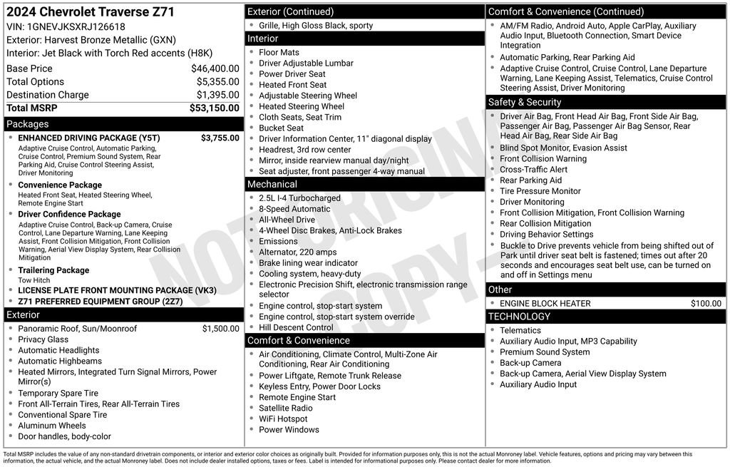 Used 2024 Chevrolet Traverse Z71 w/ Enhanced Driving Package image 5