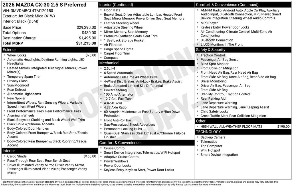 New 2026 MAZDA CX-30 AWD 2.5 S image 7