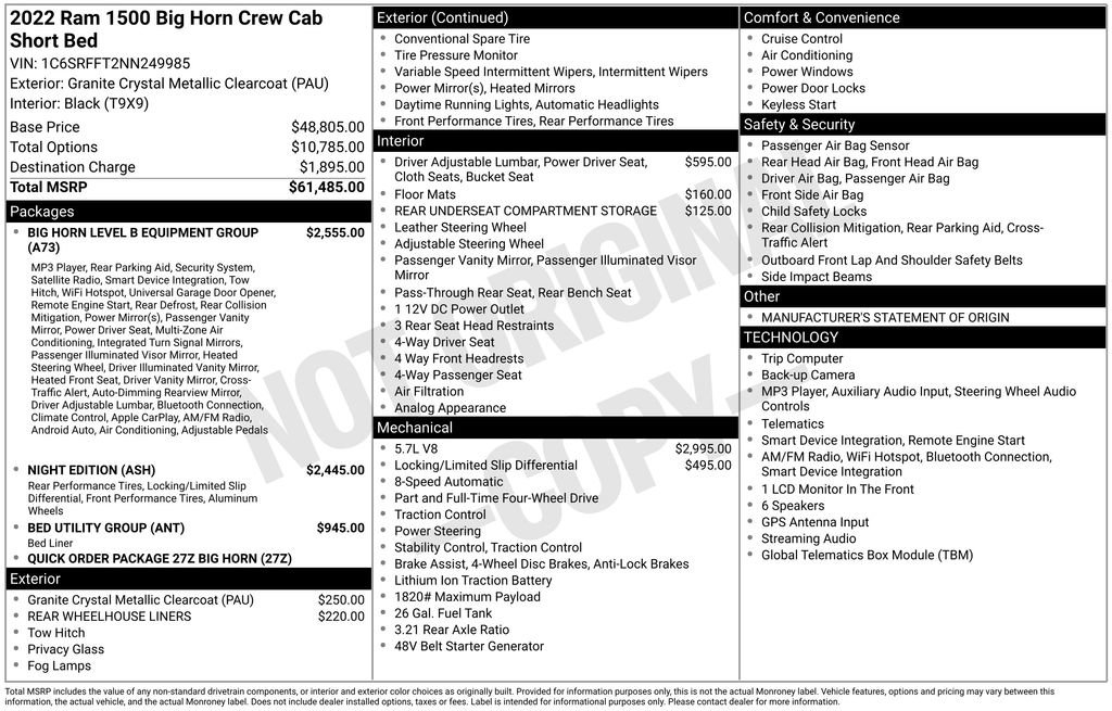 Used 2022 RAM 1500 Big Horn AWD/4WD image 32