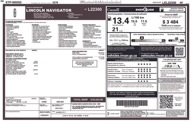 Used 2020 Lincoln Navigator Reserve AWD/4WD image 7