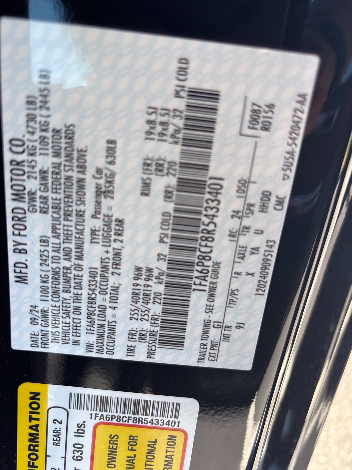 Certified 2024 Ford Mustang GT Premium RWD image 6