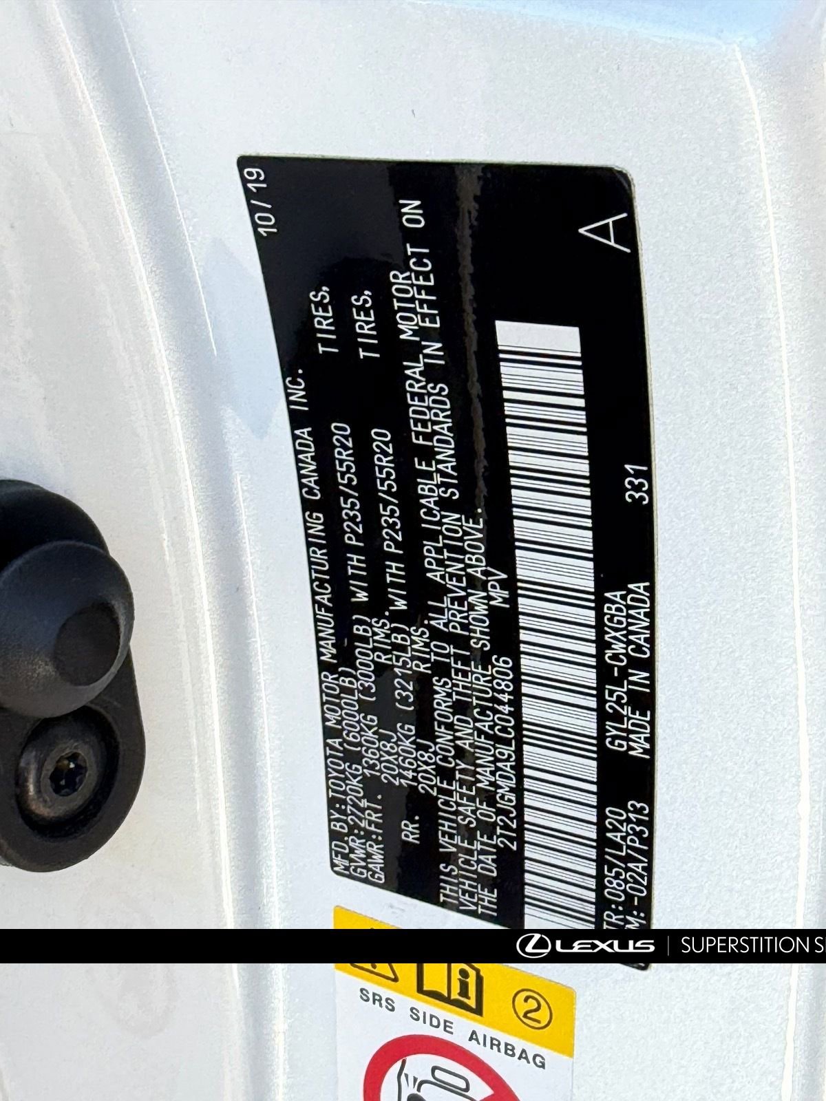 Certified 2020 Lexus RX 450h AWD w/ Luxury Package image 11