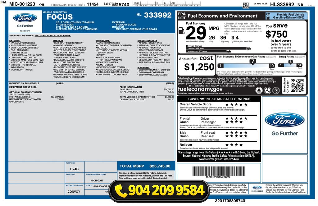 Used 2017 Ford Focus Titanium FWD image 2