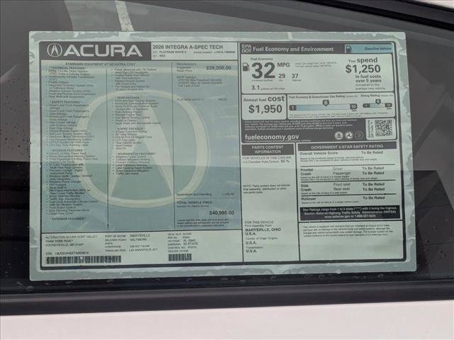 New 2026 Acura Integra A-Spec FWD image 19