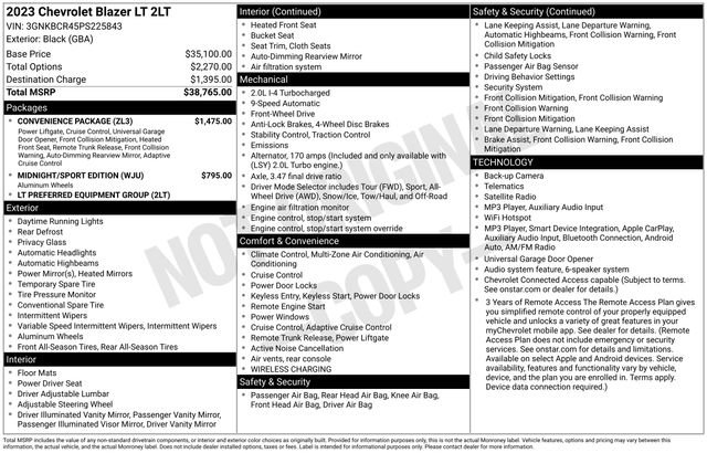 Used 2023 Chevrolet Blazer LT w/ Convenience Package FWD image 15