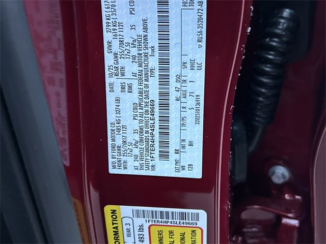 New 2025 Ford Ranger XLT w/ Equipment Group 301A High image 29