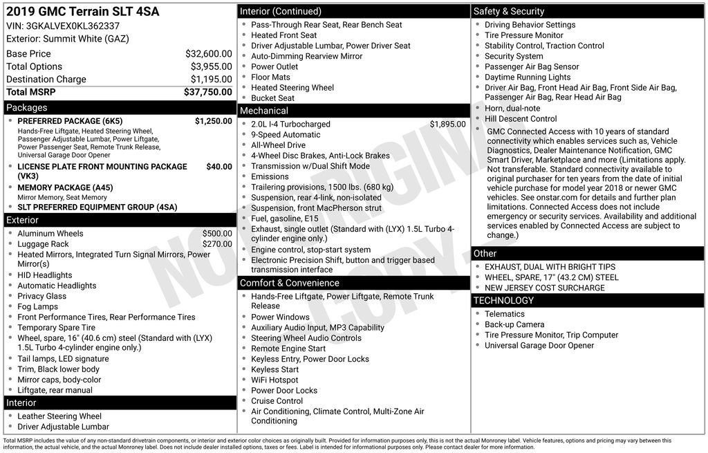 Used 2019 GMC Terrain SLT w/ Preferred Package image 5