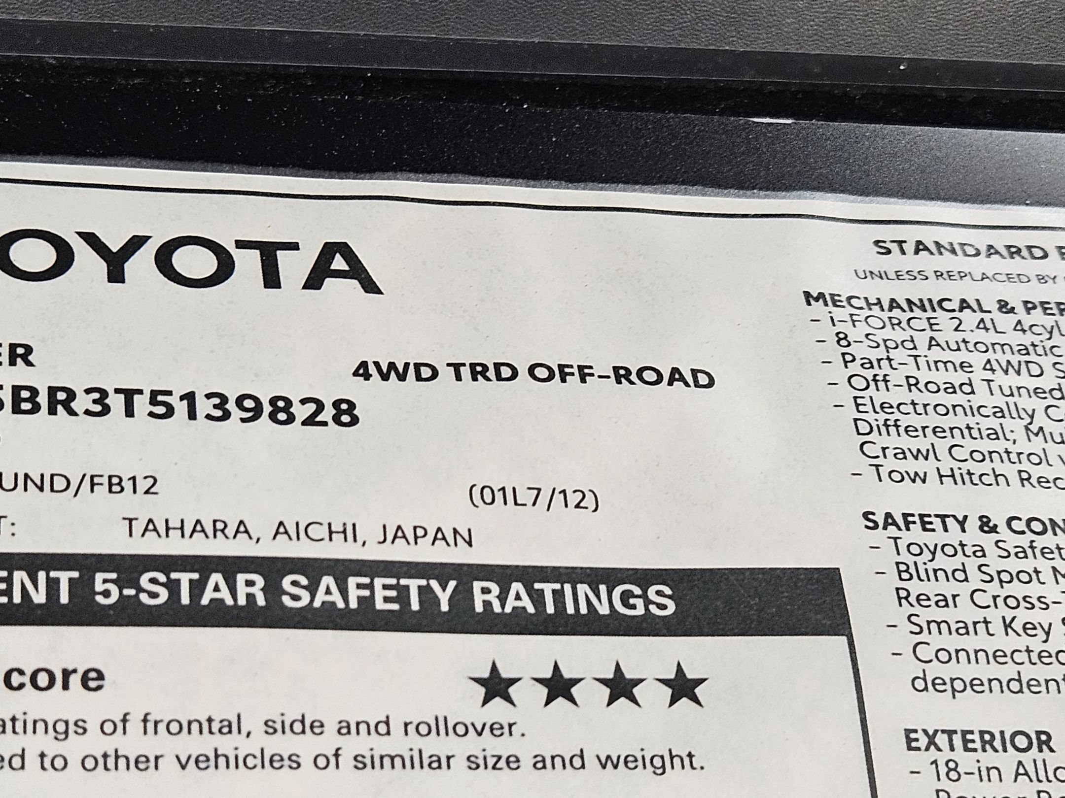 New 2026 Toyota 4Runner TRD Off-Road AWD/4WD image 25