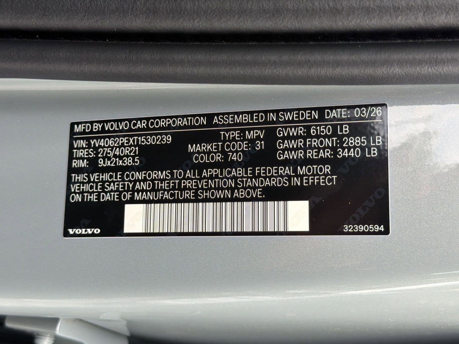 New 2026 Volvo XC90 B6 Plus w/ Protection Package AWD/4WD image 19