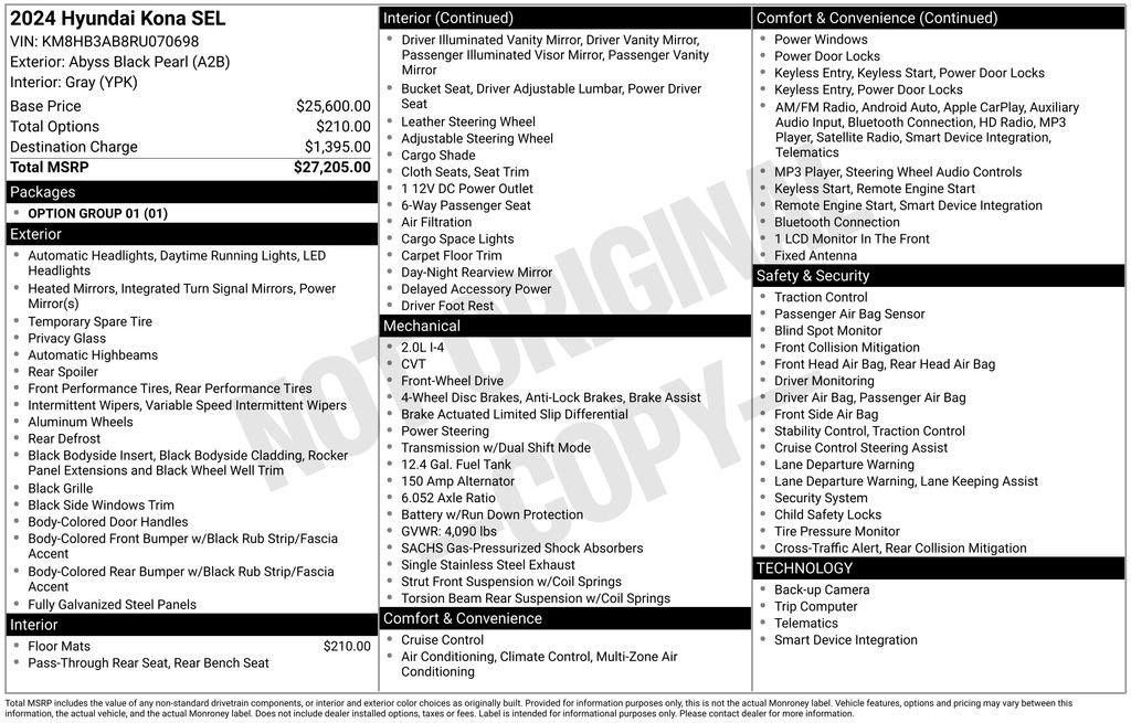 Certified 2024 Hyundai Kona SEL image 48