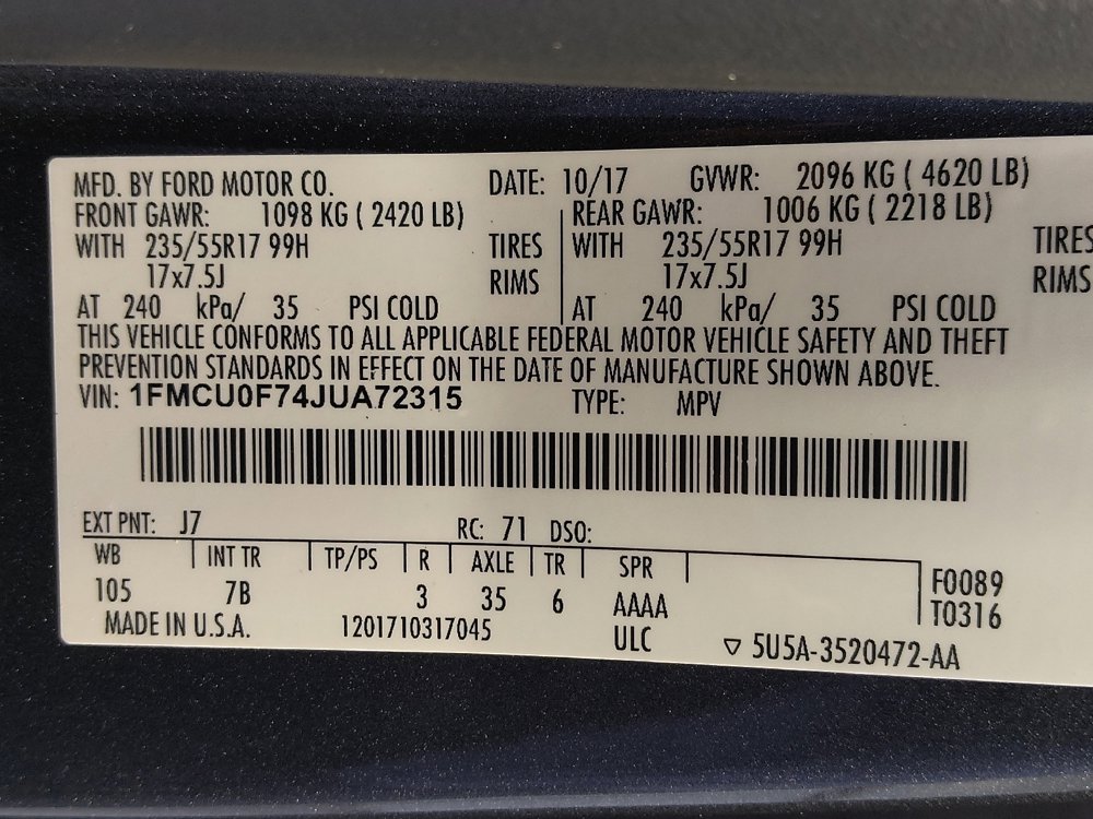 Used 2018 Ford Escape S FWD image 33