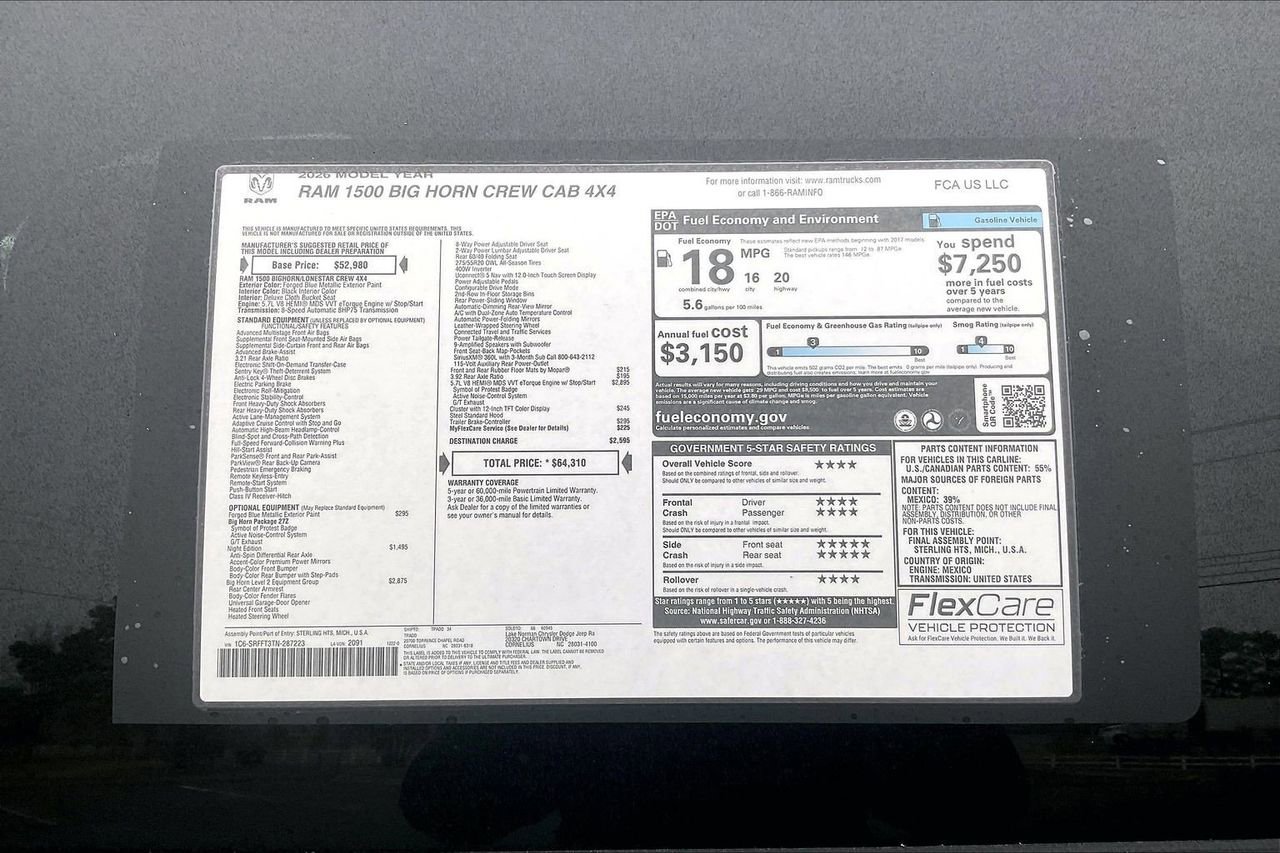 New 2026 RAM 1500 Big Horn AWD/4WD image 38