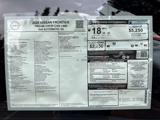 New 2026 Nissan Frontier PRO-4X w/ Tow Package AWD/4WD image 8