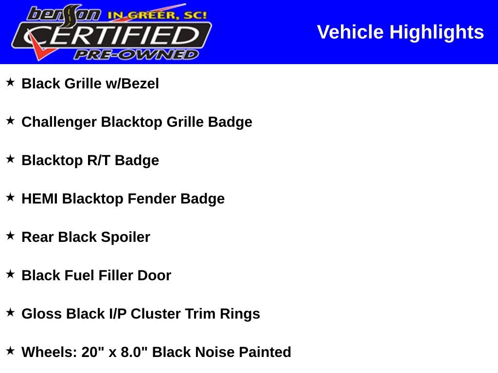 Used 2022 Dodge Challenger R/T w/ Blacktop Package RWD image 3