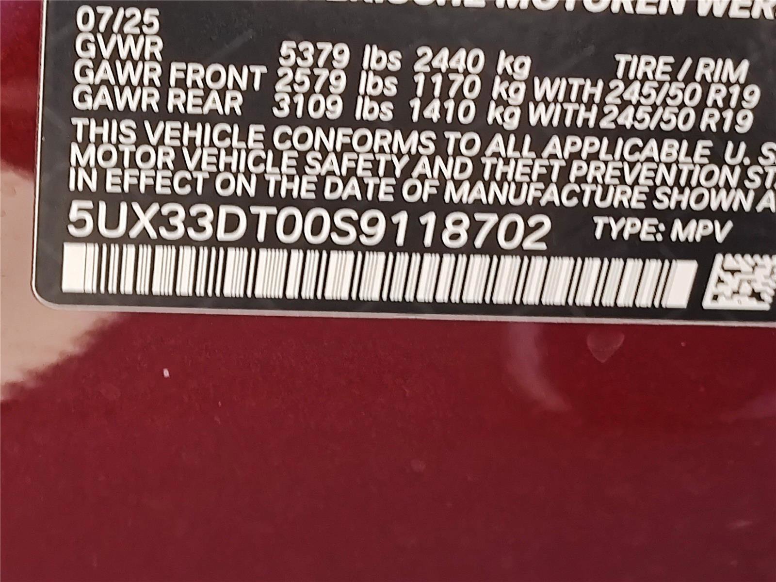 Certified 2025 BMW X4 xDrive30i image 15