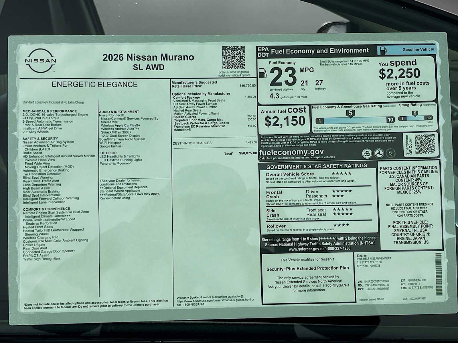 New 2026 Nissan Murano SL w/ Comfort Package image 6
