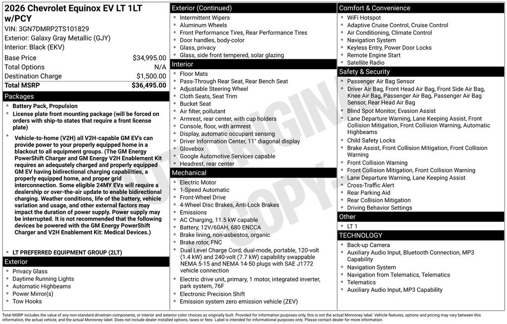New 2026 Chevrolet Equinox EV LT image 30