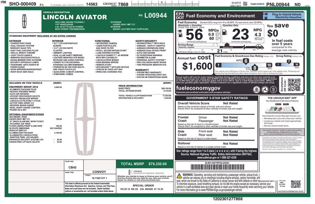 Used 2023 Lincoln Aviator Grand Touring w/ Equipment Group 301A image 4