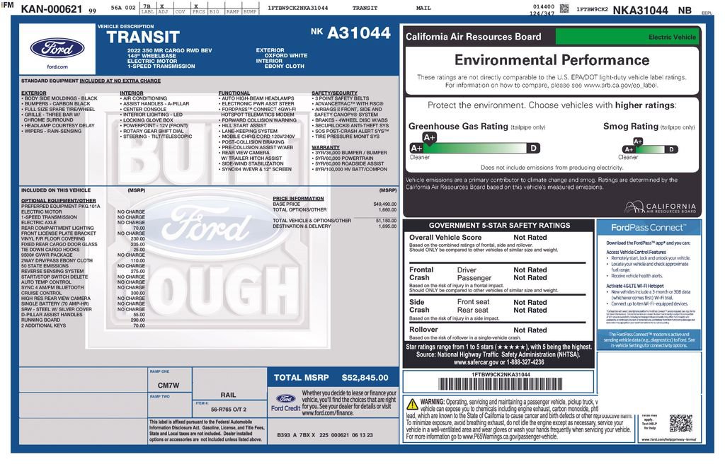 Used 2022 Ford E-Transit Medium Roof image 26