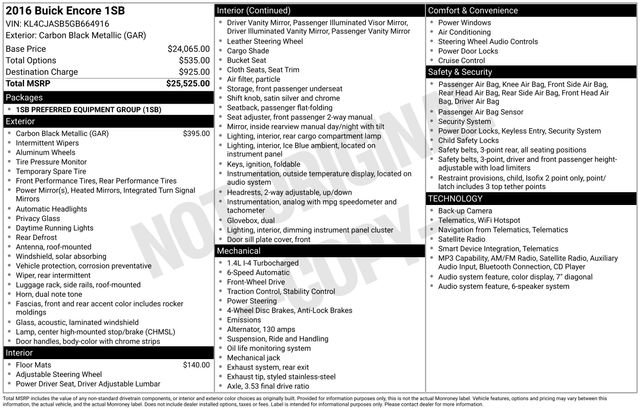 Used 2016 Buick Encore FWD image 7