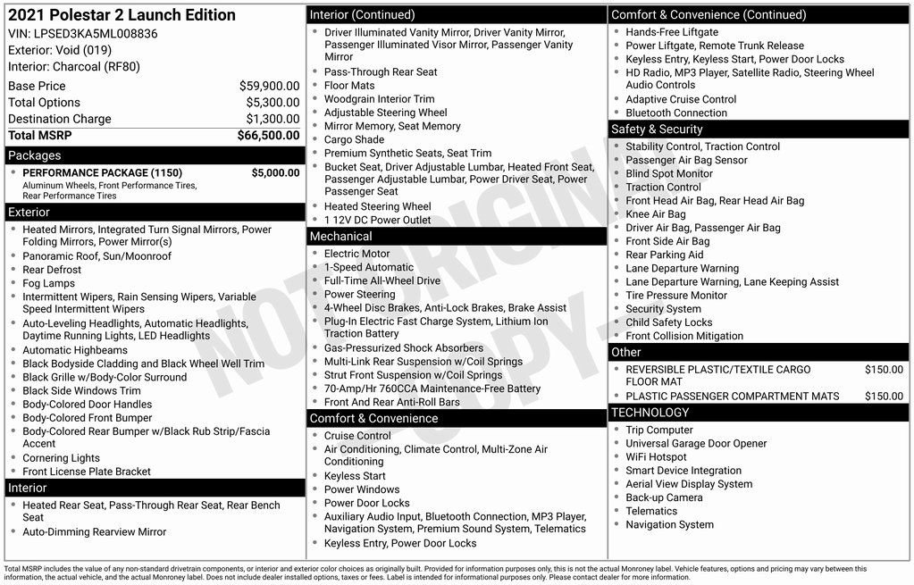 Used 2021 Polestar Polestar 2 w/ Performance Package image 4