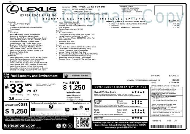 Used 2020 Lexus UX 200 w/ Accessory Package FWD image 4