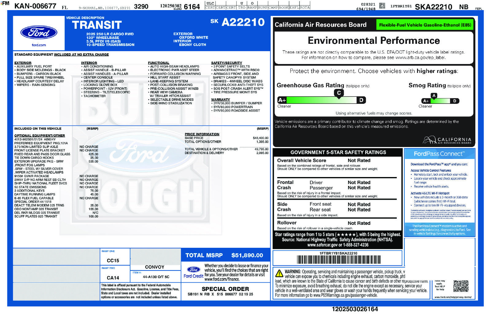 Used 2025 Ford Transit 250 Low Roof w/ Exterior Upgrade Package RWD image 23