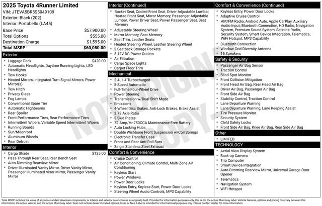 Certified 2025 Toyota 4Runner Limited AWD/4WD image 27
