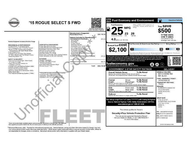 Used 2015 Nissan Rogue S w/ Convenience Package FWD image 16