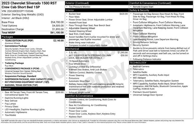Used 2023 Chevrolet Silverado 1500 RST w/ Texas Edition Plus AWD/4WD image 32