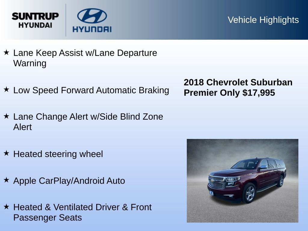 Used 2018 Chevrolet Suburban Premier w/ Max Trailering Package image 23