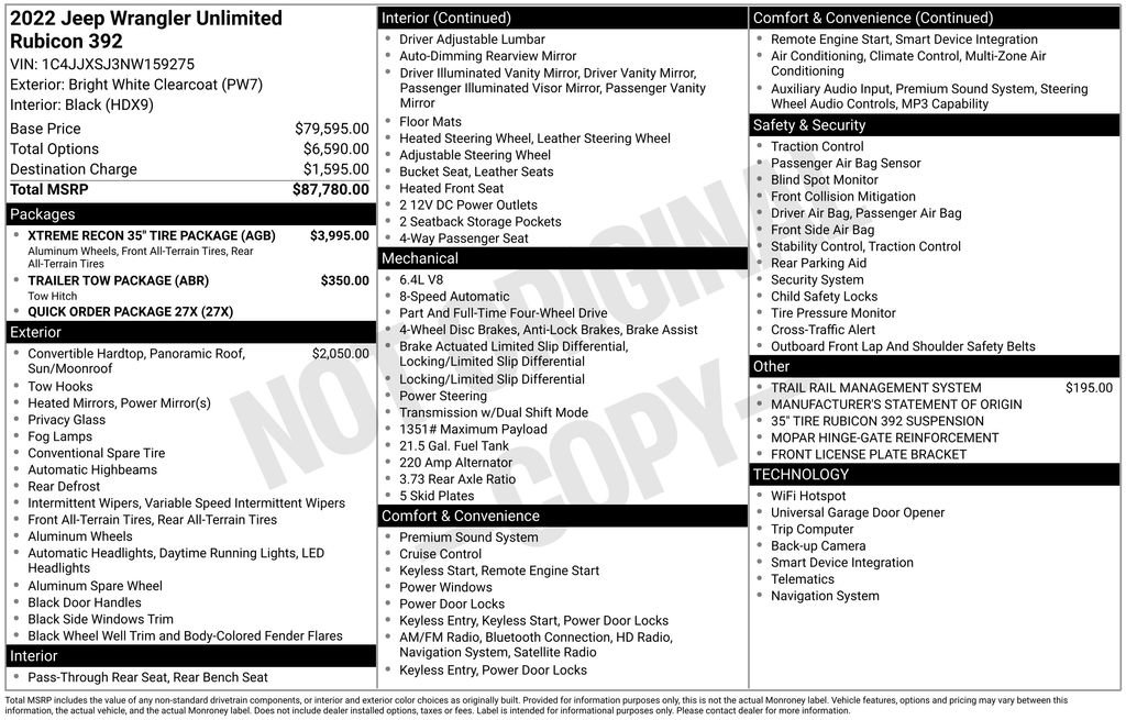 Used 2022 Jeep Wrangler Unlimited Rubicon w/ Xtreme Recon 35" Tire Package image 2