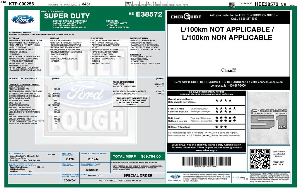 Used 2017 Ford F250 Lariat w/ Snow Plow Prep Package AWD/4WD image 5