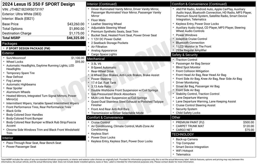 Used 2024 Lexus IS 350 F Sport image 15