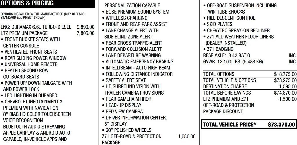 Certified 2020 Chevrolet Silverado 3500 LTZ w/ LTZ Premium Package image 2